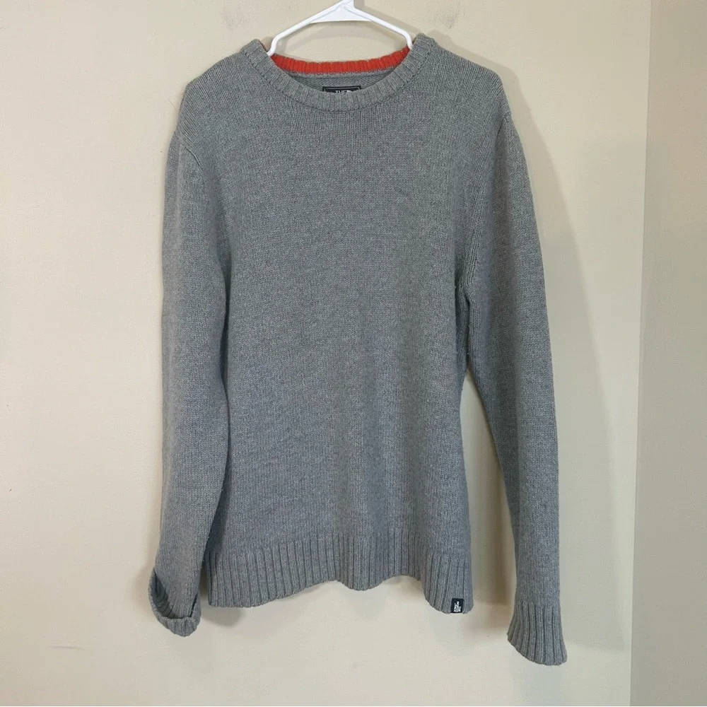 The‎ North Face Sweater Mens Medium Grey Cotton Wool Blend Crew Neck CB52